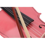ZNTS New 4/4 Acoustic Violin Case Bow Rosin Pink 21037626