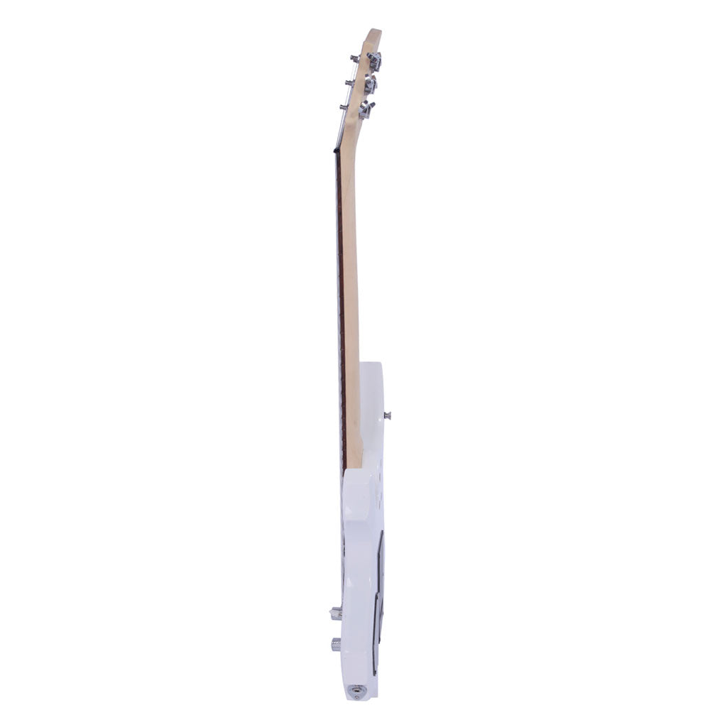 ZNTS Novice Flame Shaped Electric Guitar HSH Pickup Bag Strap Paddle Rocker Cable Wrench Tool White 11358458