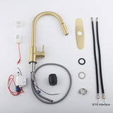 ZNTS Touch Kitchen Faucet with Pull Down Sprayer-Brushed Gold 68496312