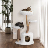 ZNTS Modern Cat Tree, Natural Branch Cat Tower, Luxury Cat Condo, Indoor Cat Furniture, Kitten Cat Gift, W104170616