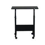 ZNTS Removable P2 15MM Chipboard & Steel Side Table with Baffle Black 74686119