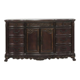 ZNTS Cherry Finish Formal Bedroom Furniture 1pc Dresser w 9x Drawers Bottom Cabinet Adjustable Shelf B011104402