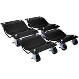 ZNTS Car Dolly, Heavy Duty Wheel Dolly,4 Tire Wheel Dolly Car Stakes 6000lbs Capacity,Black W465136667