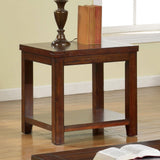 ZNTS End Table Dark Cherry Open Shelf Natural Wood Grain Design 1pc Table Living Room Furniture B011133619