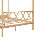 ZNTS Full Size Wood House Bed with Storage Space, Natural WF294192AAM