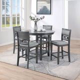 ZNTS 5-Piece Counter Height Dining Set, Gray Two-Tone B046P147190