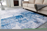 ZNTS ZARA Collection Abstract Design Gray Turquoise Machine Washable Super Soft Area Rug B03068264