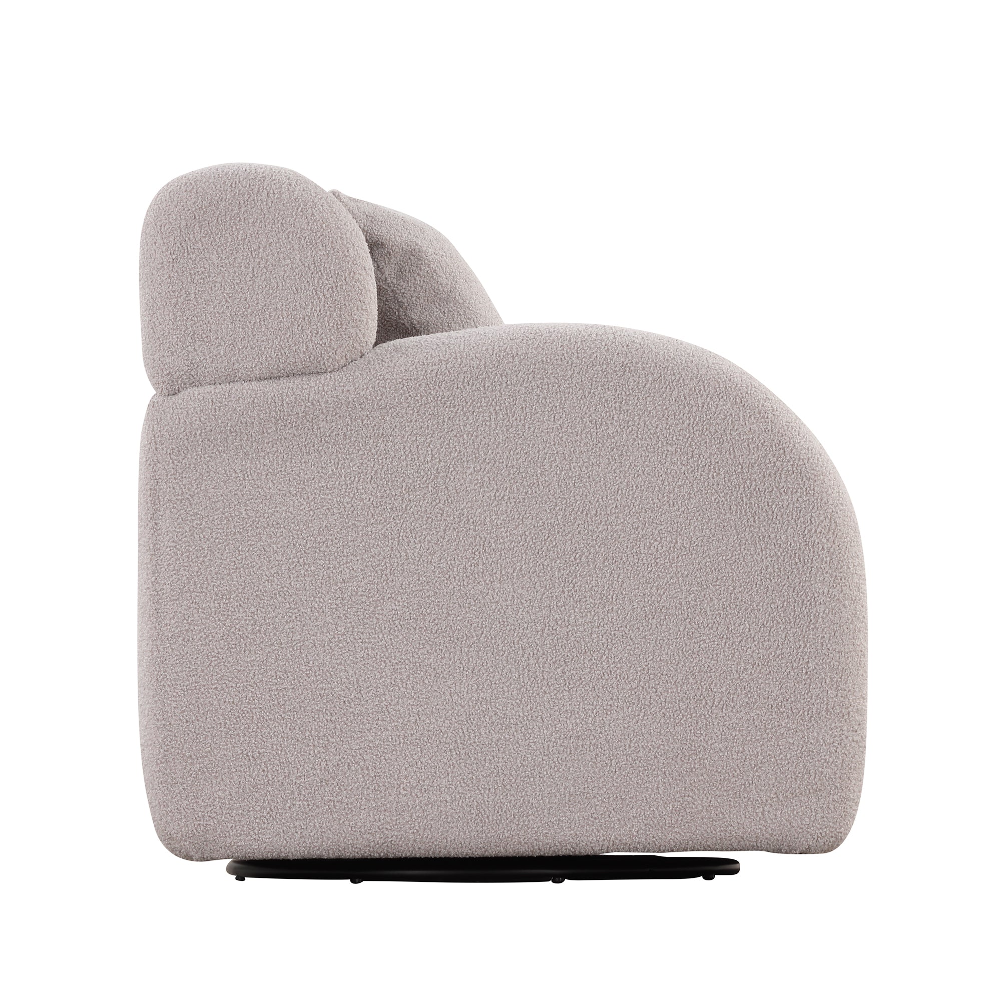 ZNTS Swivel Accent Chair with Ottoman, Teddy Short Plush Particle Velvet Armchair,360 Degree Swivel WF303390AAE