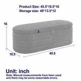 ZNTS [Video] Welike Length 45.5 inchesStorage Ottoman Bench Upholstered Fabric Storage Bench End of Bed W834119845