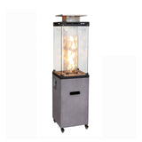 ZNTS 16 Inch x 61 Inch Height Outdoor Propane Gas Fire Heater With Tempered Glass W2029120098