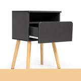 ZNTS Set of 2 Modern Nightstand, Bedroom Endtable with Drawer, Shelf, Bedside Furniture for Living Room, W1041B1194