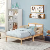 ZNTS Birdie Toddler Bed Natural/White B02257211