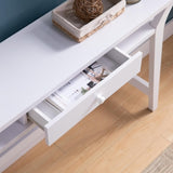 ZNTS Modern Console with One Drawer - White B107131403