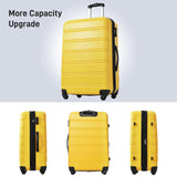 ZNTS Luggage Sets of 2 Piece Carry on Suitcase Airline Approved,Hard Case Expandable Spinner Wheels PP302834AAL