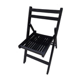 ZNTS Furniture Slatted Wood Folding Special Event Chair - black, Set of 4, FOLDING CHAIR, FOLDABLE STYLE W49553509