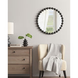 ZNTS Beaded Round Wall Mirror 27"D B03599369