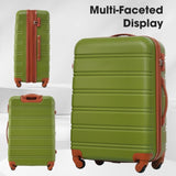 ZNTS 3 Piece Luggage Set Hardside Spinner Suitcase with TSA Lock 20" 24' 28" Available PP191030AAO