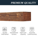 ZNTS 60" Rustic Wood Fireplace Mantel, Wall-Mounted & Floating Shelf for Home Decor W1390111300