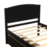 ZNTS Twin size Platform Bed with Two Drawers, Espresso WF194280AAP