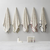 ZNTS Embroidered Cotton Jacquard 6 Piece Towel Set B03598778