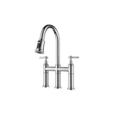 ZNTS Pull Down Double Handle Kitchen Faucet 68070494