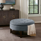 ZNTS Miller Round Storage Ottoman B03548605