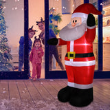 ZNTS 8ft with 4 String Lights Inflatable Garden Santa Claus Decoration 17564043