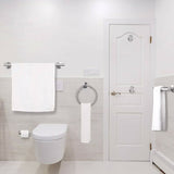 ZNTS 6 Piece Stainless Steel Bathroom Towel Rack Set Wall Mount 87757730