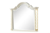 ZNTS Jasmine Mirror with side LED lightning made with Wood in Beige 659436010604