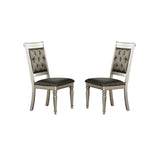 ZNTS Dining Chairs With Tufted Back, Silver SR011705