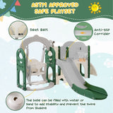 ZNTS Toddler Slide and Swing Set 8 in 1, Kids Playground Climber Slide Playset with Basketball Hoop PP321361AAF