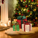 ZNTS Box ABS Plastic Frame LED60 Light Warm White Light Three-Piece Set Onion Cloth Christmas Gift Box 51784499