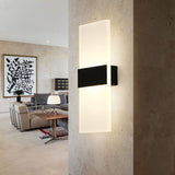 ZNTS 2Pack White 6W Modern Sconce LED Wall Light Up Down Lamp Indoor Outdoor Lighting 28455830