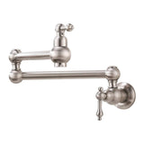 ZNTS Pot Filler Faucet Wall Mount,with Double Joint Swing Arms Brushed Nickel JYC33651BN