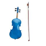 ZNTS New 4/4 Acoustic Violin Case Bow Rosin Dark Blue 05020187