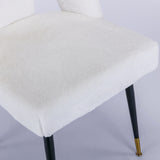 ZNTS A&A Furniture,Akoya Collection Modern | Contemporary Rabbit Fur Fibre Upholstered Dining Chair with W114391511