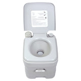 ZNTS 5.3 Gallon 20L Flush Outdoor Indoor Travel Camping Portable Toilet for Car, Boat, Caravan, Campsite, W10411W0161