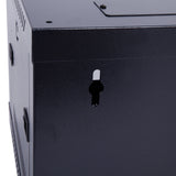 ZNTS 6U Equipped Iron Network Cabinet with Cooling Fan Black 67391305