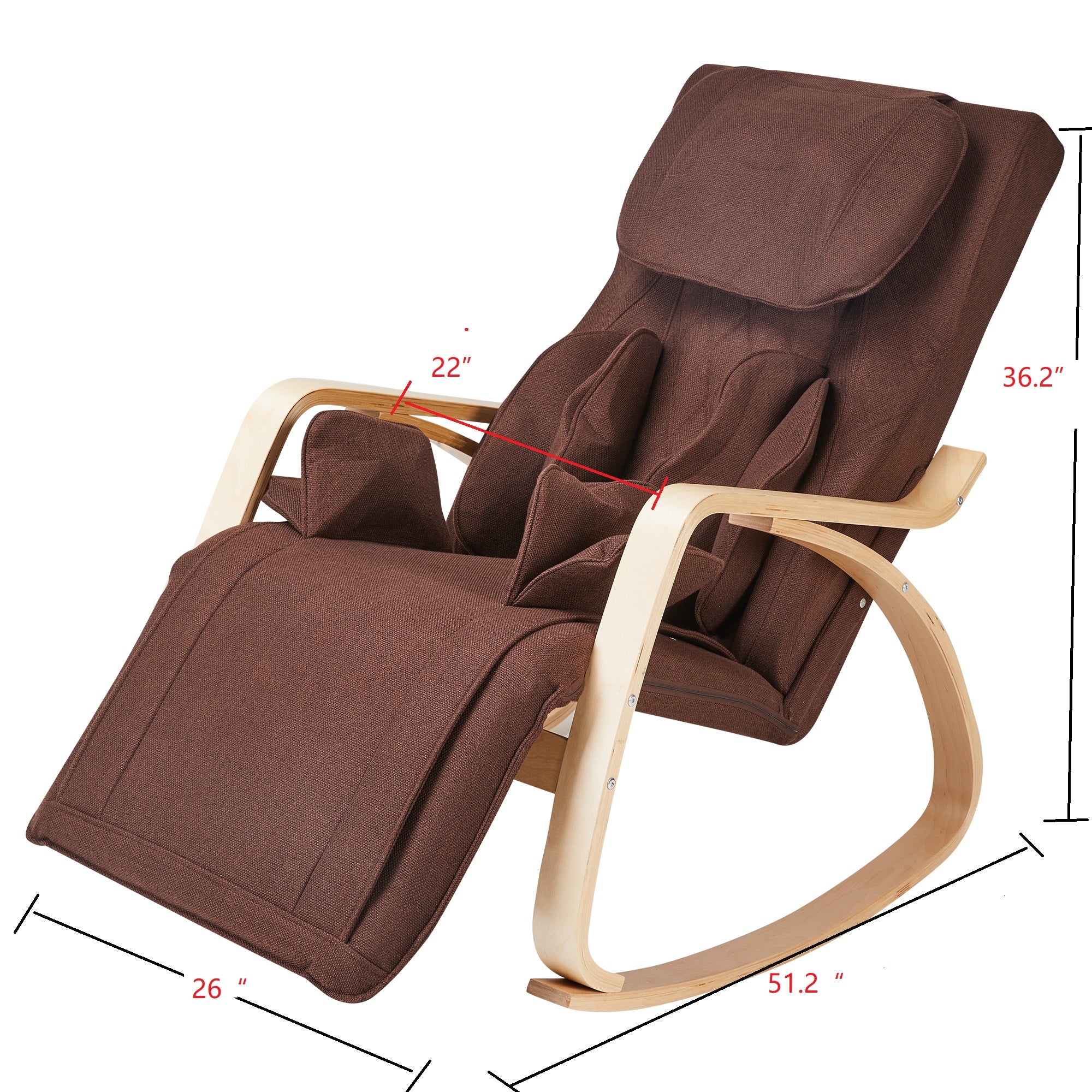 ZNTS Full massage function-Air pressure-Comfortable Relax Rocking Chair, Lounge Chair Relax Chair with W31135544