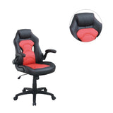 ZNTS Adjustable Height Swivel Executive Computer Chair in Black and Red SR011691