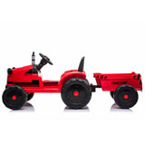 ZNTS Toy Tractor with Trailer,3-Gear-Shift Ground Loader Ride On with LED Lights 15725657
