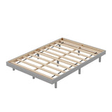 ZNTS Modern Design Full Floating Platform Bed Frame for Grey Color W697123292