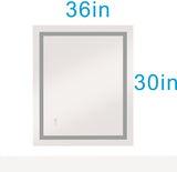 ZNTS Led Mirror for Bathroom with Lights,Dimmable,Anti-Fog,Lighted Bathroom Mirror with Smart Touch TH-903DH