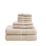 ZNTS 100% Cotton 8 Piece Antimicrobial Towel Set B03599311