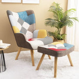 ZNTS Accent Chair with Ottoman, Living Room Chair and Ottoman Set, Comfy Side Armchair for Bedroom, W561P147100
