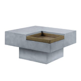 ZNTS ACME Kailano Coffee Table, Weathered Gray Finish LV01928