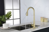 ZNTS Kitchen Faucet with Pull Down Sprayer , High Arc Single Handle Kitchen Sink Faucet with Deck Plate, W92851733