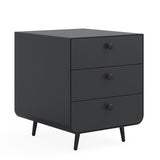 ZNTS Modern Night Stand Storage Cabinet for Living Room Bedroom, Steel Cabinet with 3 Drawers,Bedside W252113553