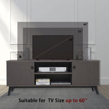 ZNTS Mid-Century Modern TV Stand for up to 58 inch TV Television Stands with Cabinet Wood Storage TV 90309496