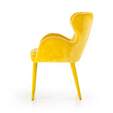 ZNTS Modrest Tigard Yellow Fabric Dining Chair B04961329